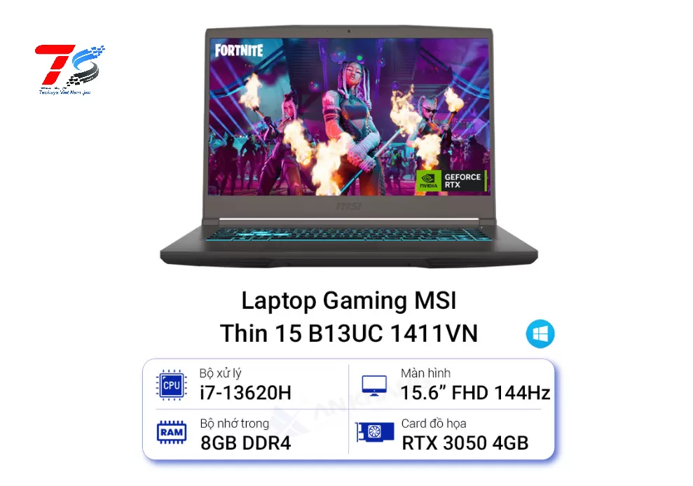 Laptop MSI Thin 15 B13UC-1411VN